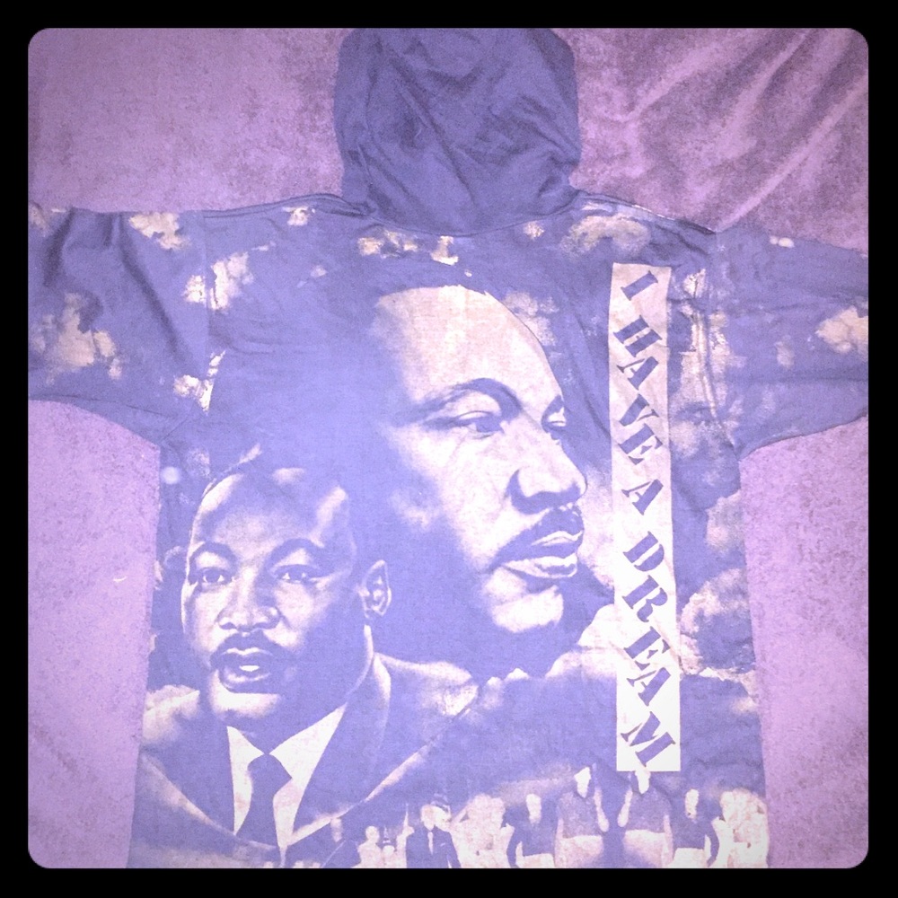 Vintage mlk day shirt 90s retro with hood